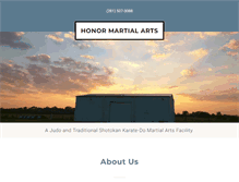 Tablet Screenshot of honormartialarts.com